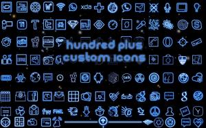 Neon Blue GO Launcher Theme