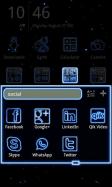 Neon Blue GO Launcher Theme