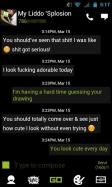 Go SMS Theme Black Minimal