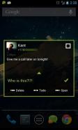 Go SMS Theme Black Minimal