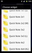 Quick Note sticky note widget