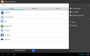 ASTRO File Manager with Cloud